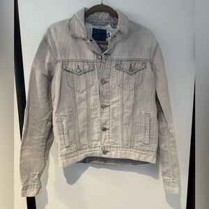 Men’s Lucky Brand Lightweight Gray Denim Jacket Size Medium